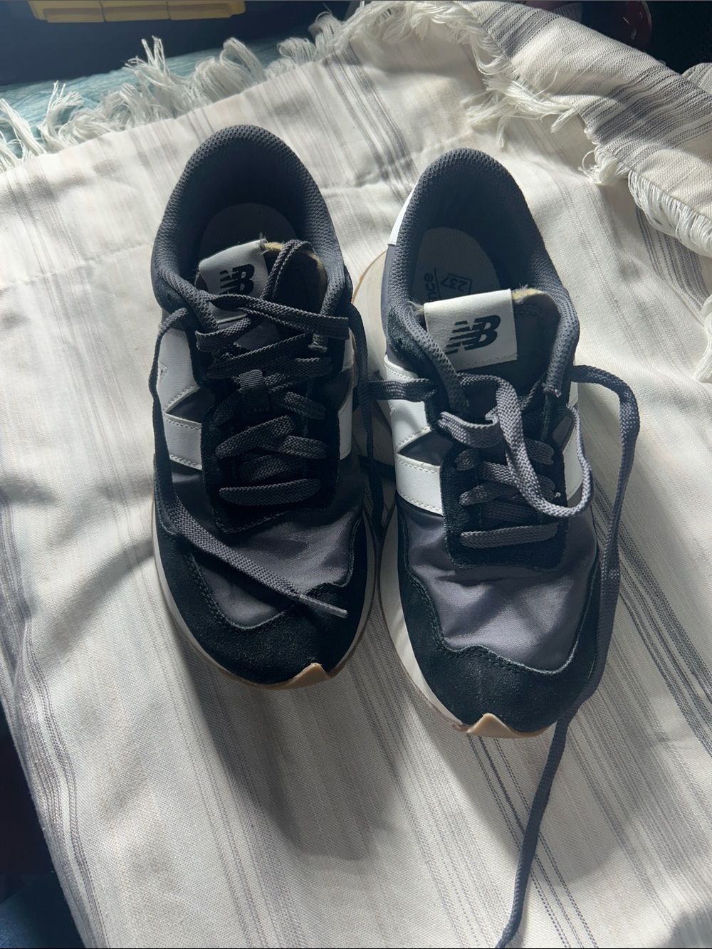 New Balance Black, White & Gray Casual Sneakers